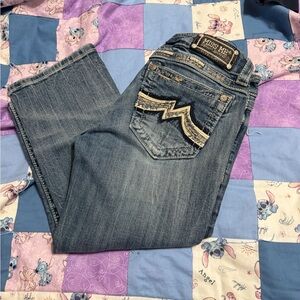 Miss Me Women's Denim Boot Cut Jeans with Embellished Pockets